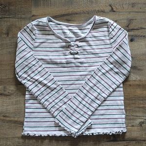 Girls Striped Long-sleeve Shirt